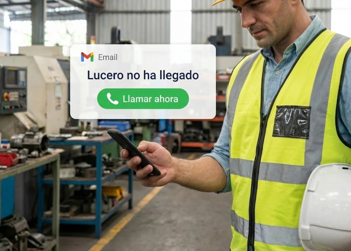 Dashboard de control de asistencia en planta industrial — Kaelia